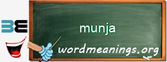 WordMeaning blackboard for munja